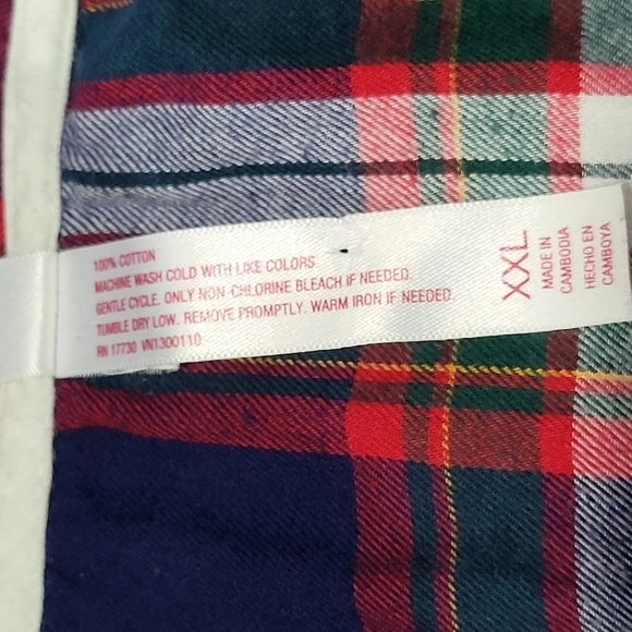 XXL Plaid 100% Cotton Pajama Set Top and Pants Loungewear Comfy - Picture 6 of 7